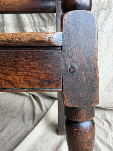 A rare Victorian antique Scottish elm and oak Edinburgh pattern chair