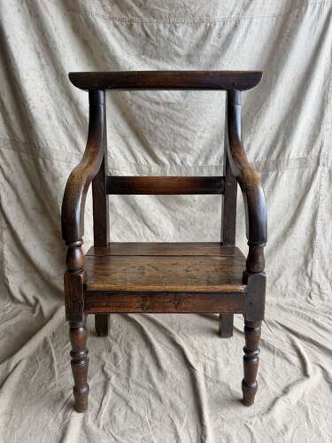 A rare Victorian antique Scottish elm and oak Edinburgh pattern chair