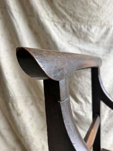 A rare Victorian antique Scottish elm and oak Edinburgh pattern chair