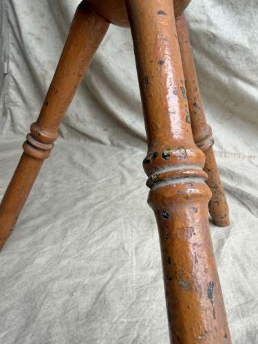 A 19th century antique painted pine octagonal gypsy table