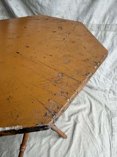 A 19th century antique painted pine octagonal gypsy table