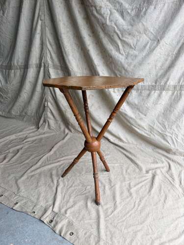 A 19th century antique painted pine octagonal gypsy table