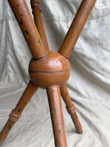 A 19th century antique painted pine octagonal gypsy table