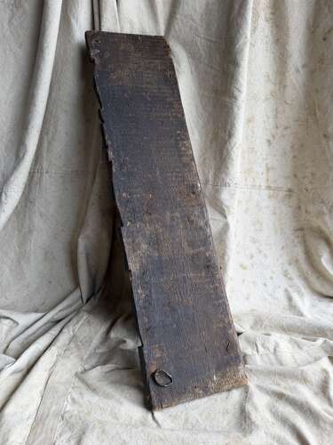 A rare 17th century antique apotropaic folk art carved pine game rack