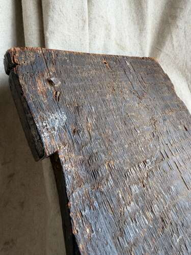 A rare 17th century antique apotropaic folk art carved pine game rack