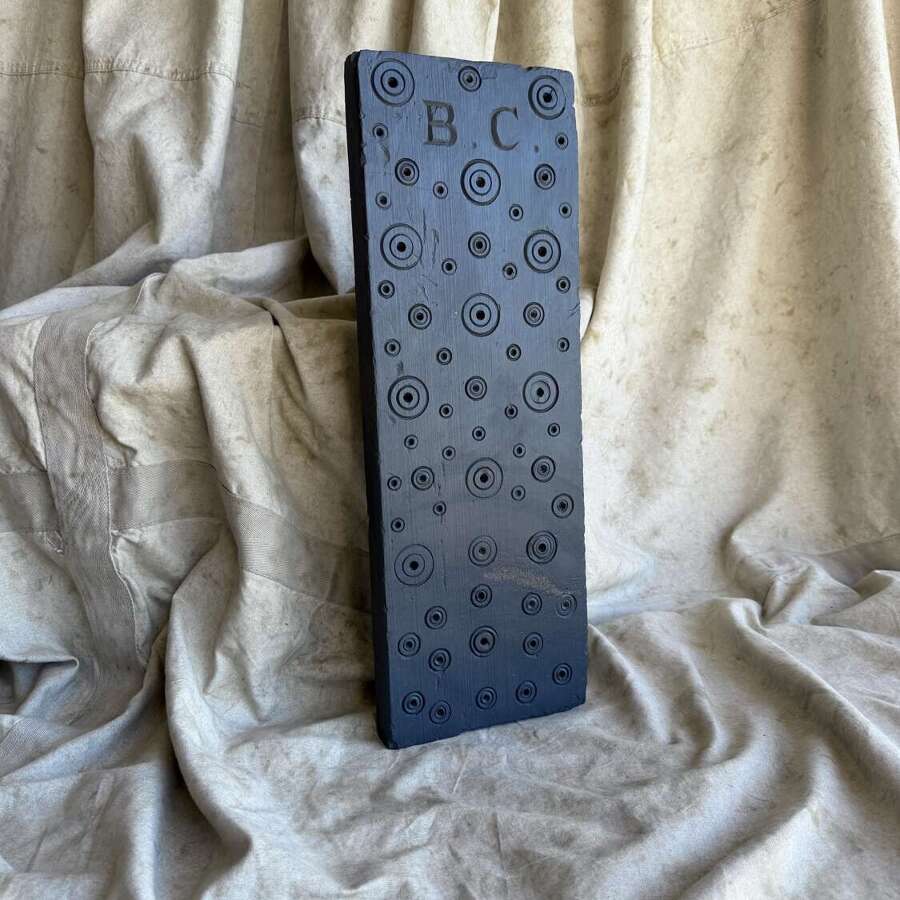 A 19th century antique Welsh carved folk art slate panel