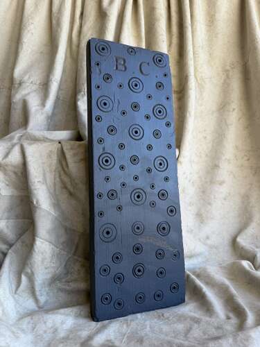 A 19th century antique Welsh carved folk art slate panel