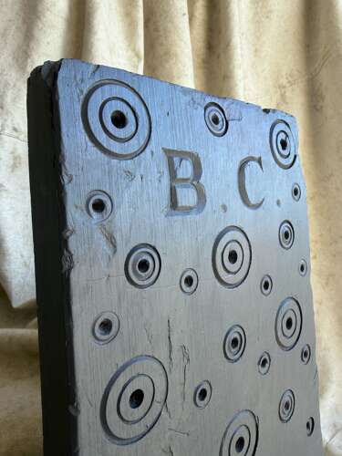 A 19th century antique Welsh carved folk art slate panel