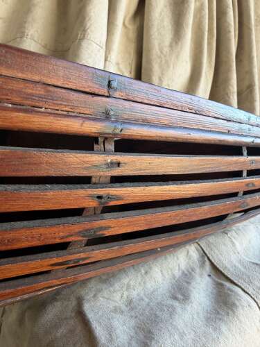 A Welsh 19th century antique boat builder’s plank on frame half hull scale model