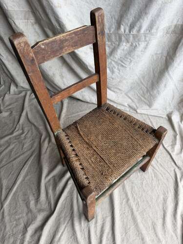 A rare set of four 19th century antique Irish Sugan chairs