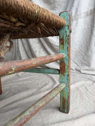A rare set of four 19th century antique Irish Sugan chairs