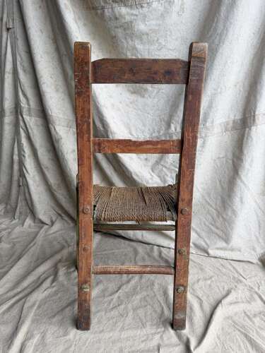 A rare set of four 19th century antique Irish Sugan chairs
