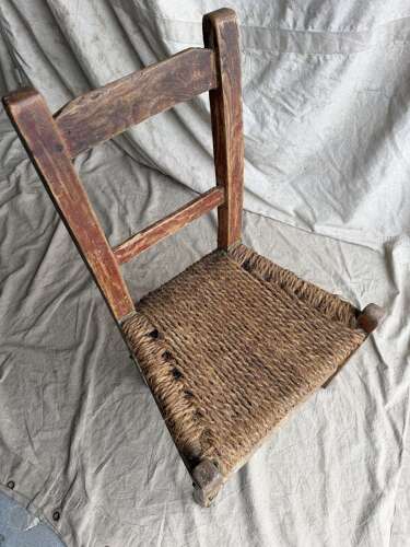 A rare set of four 19th century antique Irish Sugan chairs