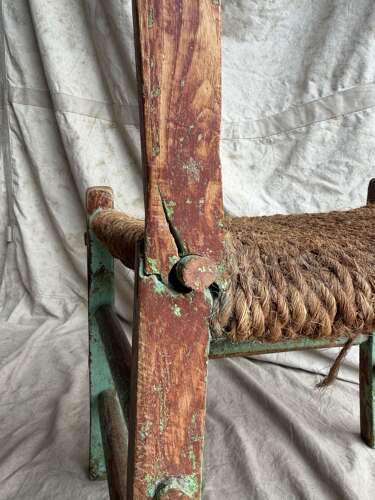 A rare set of four 19th century antique Irish Sugan chairs